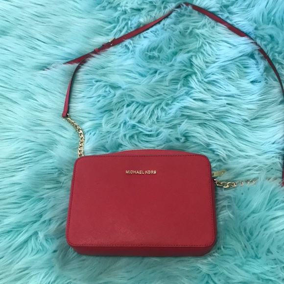 Handbags - Red Michael Kors cross body purse